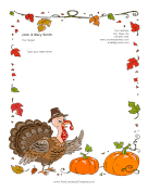 Turkey And Pumpkins