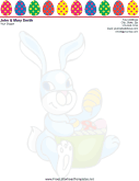 Easter Letterhead with Colorful Easter Eggs