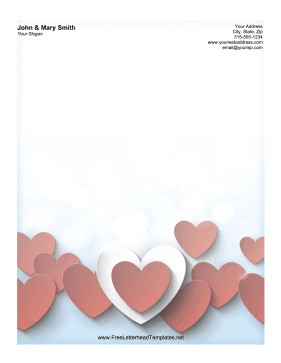 Paper Valentine Letterhead Letterhead Template