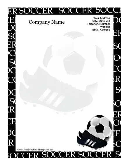 Soccer Letterhead Letterhead Template