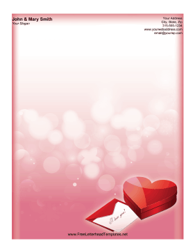 Valentine Card Letterhead Letterhead Template