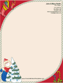 Santa Claus and Christmas Tree Letterhead