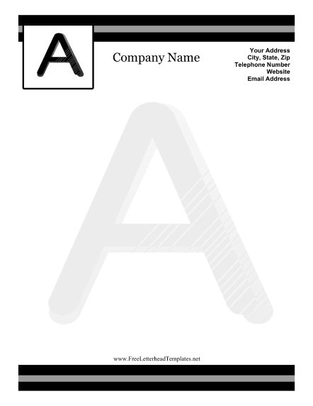 A Monogram Letterhead Letterhead Template