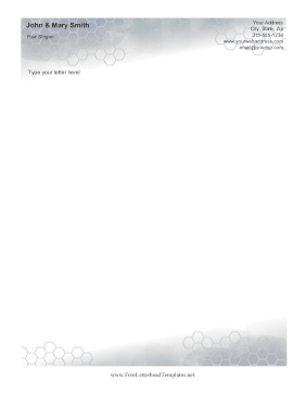 Abstract Honeycomb Letterhead Letterhead Template