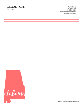 Alabama Letterhead Letterhead Template