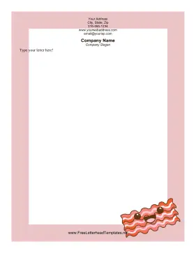 Bacon Letterhead Letterhead Template