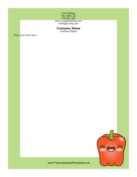 Bell Pepper Letterhead Letterhead Template