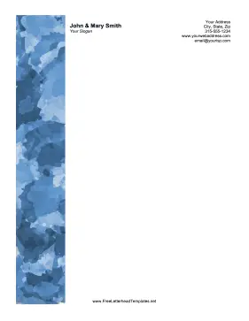 Blue Watercolor Bar Letterhead Letterhead Template