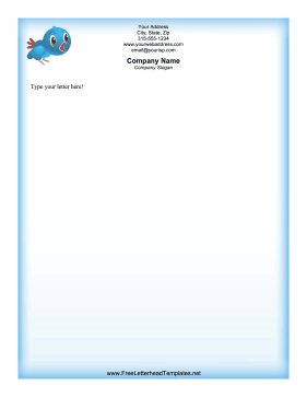 Bluebird Letterhead Letterhead Template