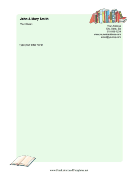 Books Letterhead Letterhead Template