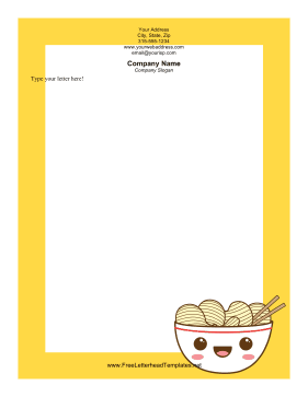 Bowl of Chips Letterhead Letterhead Template