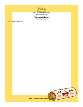 Burrito Letterhead Letterhead Template