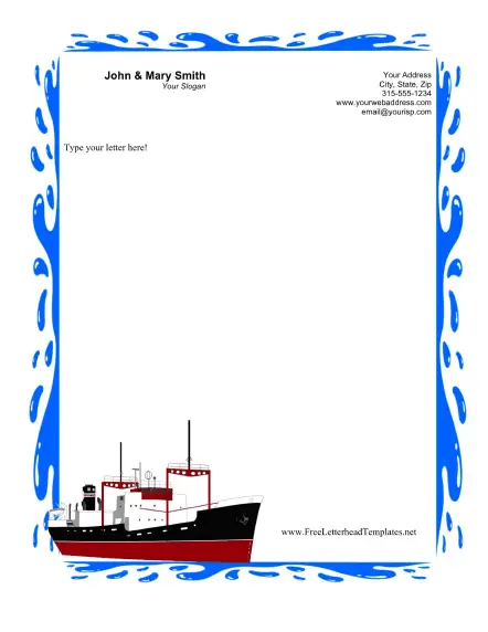 Cruise Business Letterhead Letterhead Template