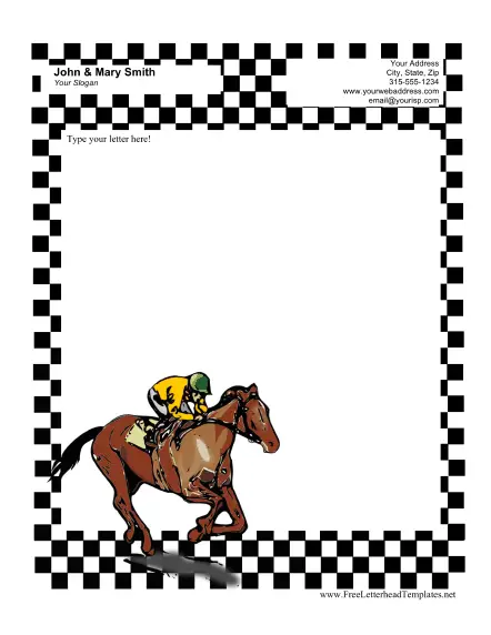 Equestrian Letterhead Letterhead Template