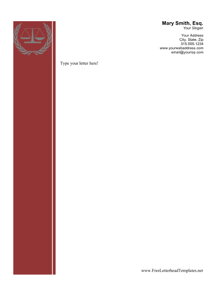 Legal Business Letterhead Letterhead Template