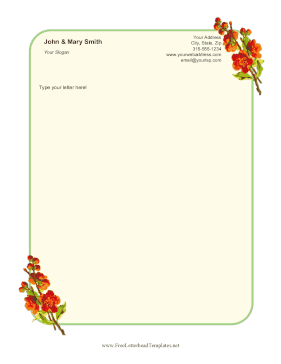 Caesalpinia Letterhead Letterhead Template