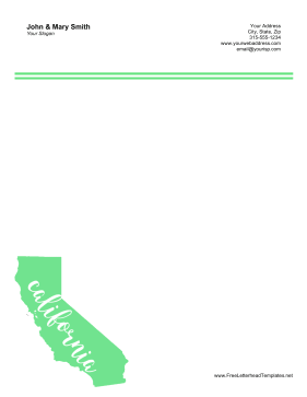 California Letterhead Letterhead Template