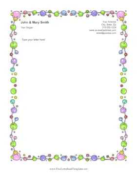 Chemistry Border Letterhead Template