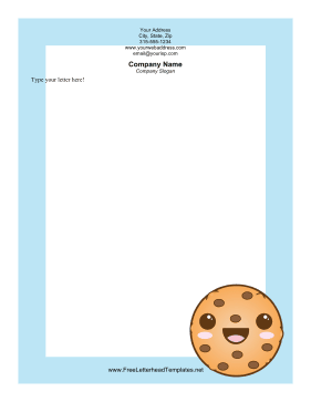 Chocolate Chip Cookie Letterhead Letterhead Template