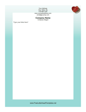 Chocolates Blue Valentines Letterhead Letterhead Template