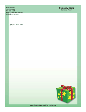 Christmas Letterhead Star Present Letterhead Template