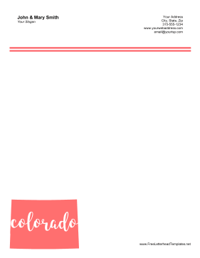 Colorado Letterhead Letterhead Template