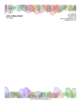 Colorful Ovals Letterhead Letterhead Template