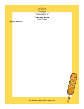 Corndog Letterhead Letterhead Template