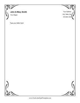 Corners Letterhead Letterhead Template