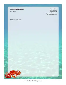 Crab Letterhead Letterhead Template