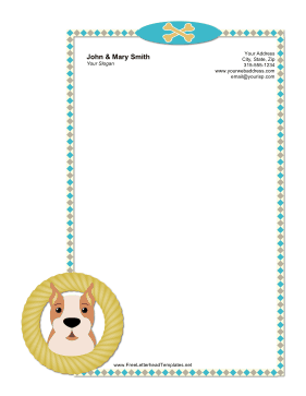 Dog Letterhead Boxer Letterhead Template