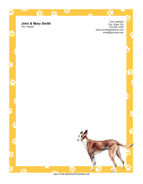 Dog Letterhead Hound Letterhead Template