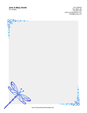 Dragonfly Letterhead Letterhead Template