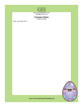 easter Egg Letterhead Letterhead Template