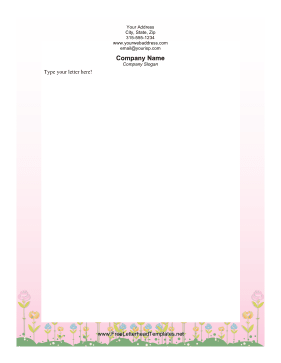 easter Flowers Letterhead Letterhead Template