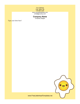 Egg Yolk Letterhead Letterhead Template