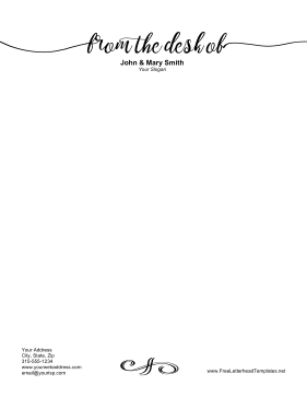 From The Desk Of Letterhead Letterhead Template