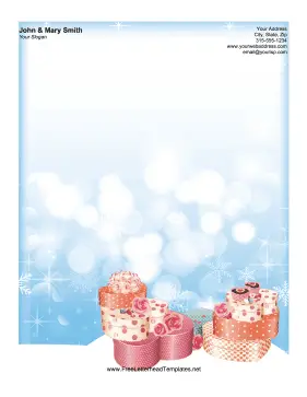 Gift Boxes Letterhead Letterhead Template