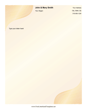 Golden Stripes Letterhead Letterhead Template