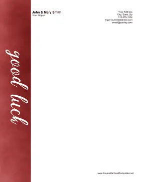 Good Luck Letterhead Letterhead Template