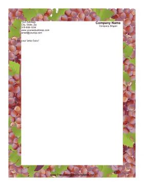 Grapes Letterhead Letterhead Template