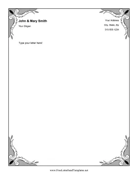 Gray Corners Letterhead Letterhead Template