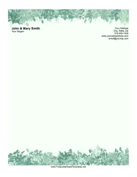 Greenery Letterhead Letterhead Template