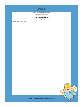 Happy Angel Letterhead Letterhead Template