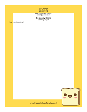 Happy Bread Letterhead Letterhead Template