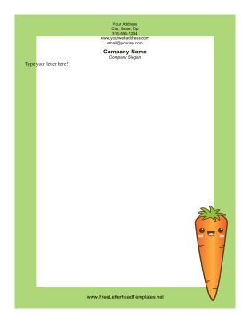 Happy Carrot Letterhead Letterhead Template