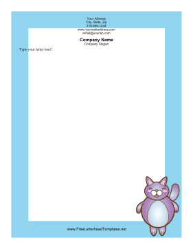 Happy Cat Letterhead Letterhead Template