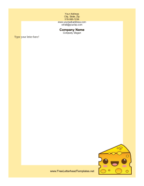 Happy Cheese Letterhead Letterhead Template