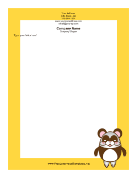 Happy Panda Letterhead Letterhead Template