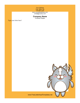 Happy Skunk Letterhead Letterhead Template